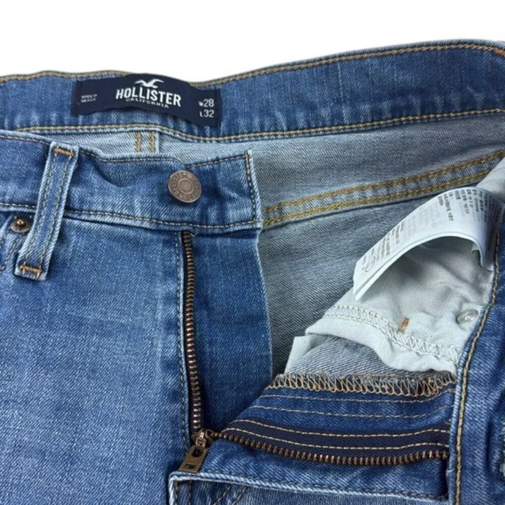 Hollister Jeans Skinny Epic Flex Mid-Rise Cotton Blend Size 28